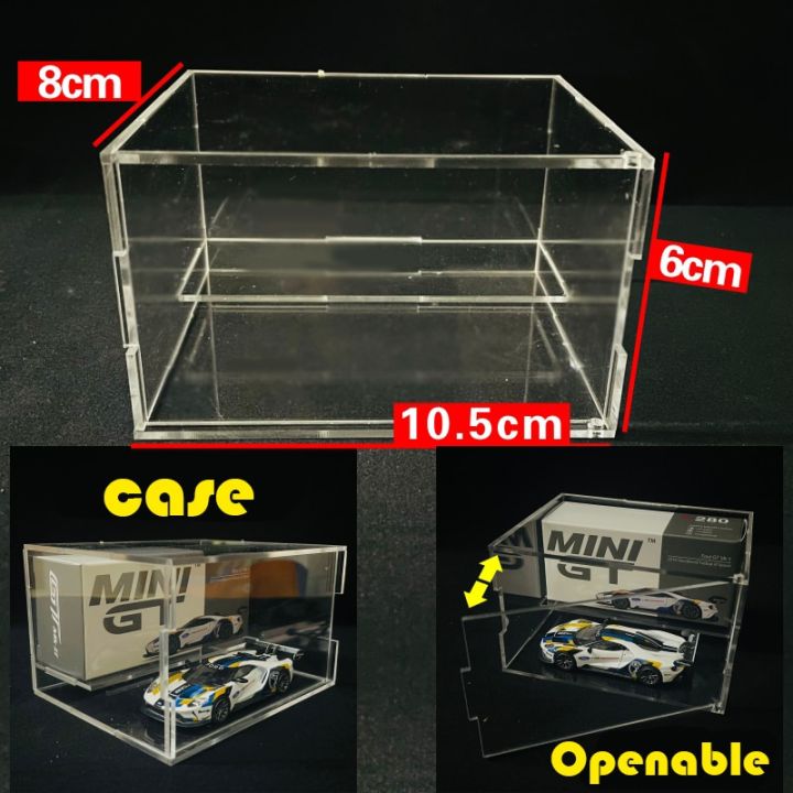 ตู้โชว์อะคริลิกรถโมเดล1-64เหมาะสำหรับตู้ของเล่นกล่องกันฝุ่นขนาดเล็กรถ