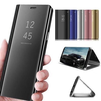（shine electron）เคสโทรศัพท์ S23เคสสำหรับ Samsung Galaxy S22 S21 A33พิเศษ,S8 S9แบบฝาพับกระจกได้ S10ความเงางามบวก Note 20 10 A52s 5G A12ฝาครอบ A72