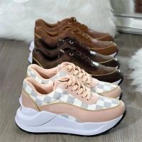 36-43 Inner height increase daddy shoes womens 41 spring and autumn platform sole versatile slim casual sneakers extra large size womens shoes 42