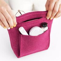 【CW】▩✾  Multi-pocket Felt Insert Makeup Handbag Organizer Inner Purse Storage Tote Make Up