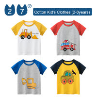 27Kids Store เสื้อยืดแขนสั้นของเด็กเสื้อยืดเด็กหญิงเด็กชายสำหรับเด็กทารก (1Y-8Y) 2023สำหรับเด็กผู้ชายฤดูร้อน