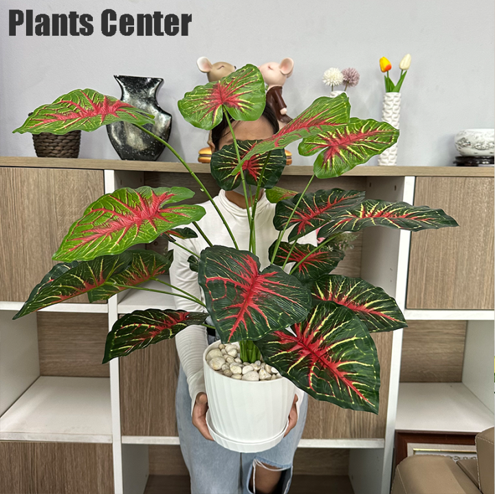 plants-center-พร้อมส่ง-p005-ต้นไม้ปลอม-monstera-มอนสเตอร่าด่าง-ตกแต่งบ้าน-แต่งสวน-ส่งที่ไทยค่ะ-ต้นไทรใบสักเสม-12ใบ-สูง65cm-18ใบ-สูง85cm