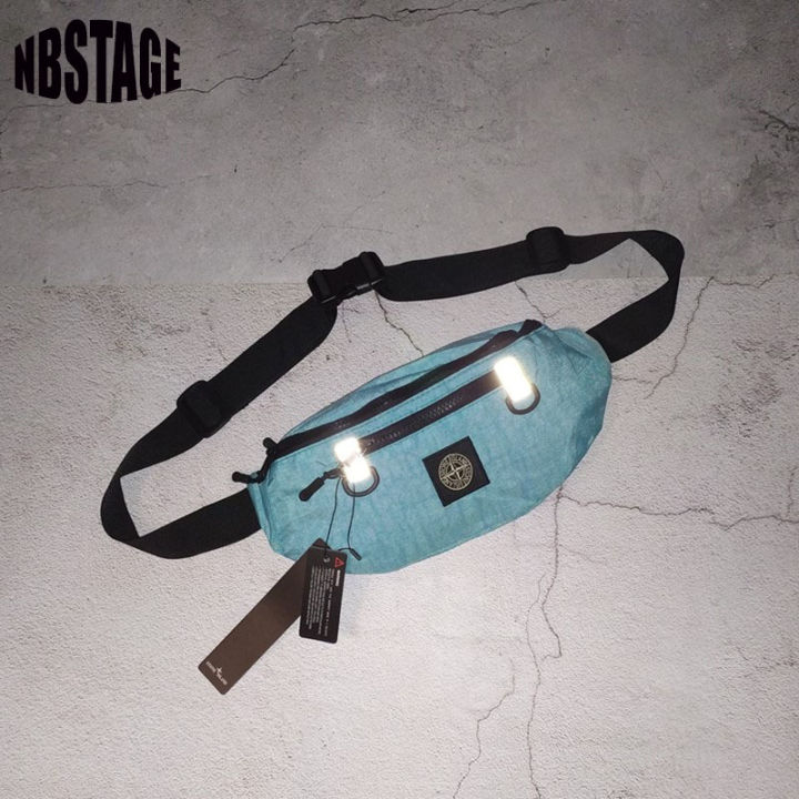 top-stone-island-nylon-water-washing-embroidery-boutique-19ss-chest-bag-crossbody-bag-mens-ins-trendy-small-bag-sports-mens-and-womens-waist-bag