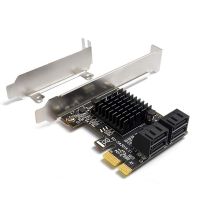 PcIe SATA Card 4 Port SATA Controller Expansion Card with Low Profile Bracket Support 4 SATA 3.0 Devices