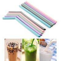 หลอดซิลิโคน หลอดดูดน้ำ ทรงตรง ทรงโค้ง ใช้ซ้ำได้ ทำความสะอาดง่าย Silicone Straws