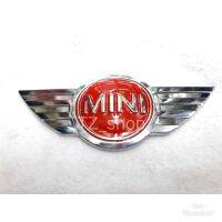 ป้ายโลโก้ mini เหล็ก สีแดงเงิน