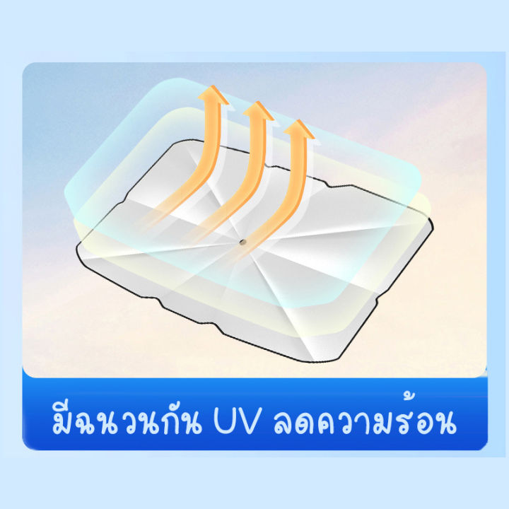 ม่านบังแดดรถยนต์-กัน-uv-ที่บังแดดในรถยนต์-ร่มกันแดดในรถ-บังแดดหน้ารถ-แบบพับเก็บ-upf50-สะท้อนแสงแดด-car-sunshade-แถมซองหนัง