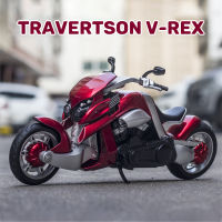 1:12 Scale Yamaha Travertson V-REX โมเดลมอเตอร์ไซค์อัลลอยรถ Diecast Sound Light รถคนรักคอลเลกชันวันเกิดสำหรับเด็กของขวัญโลหะของเล่นเด็ก