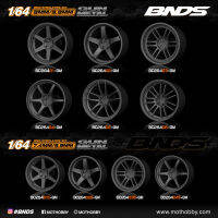 BNDS 164 ABS ล้อยางยางโดยปืนโลหะประกอบขอบดัดแปลงชิ้นส่วน JDM วีไอพีสไตล์สำหรับรุ่นรถยนต์ยานพาหนะ4ชิ้นชุด