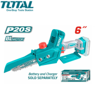 TOTAL เลื่อยโซ่ มินิ อเนกประสงค์ บาร์ 6 นิ้ว ไร้สาย 20 V รุ่น TGSLI2068 ( Lithium-Ion Mini Chain saw )