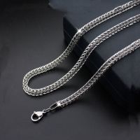 Fashion simple new titanium steel necklace foxtail chain stainless steel jewelry multilayer necklace hot sale