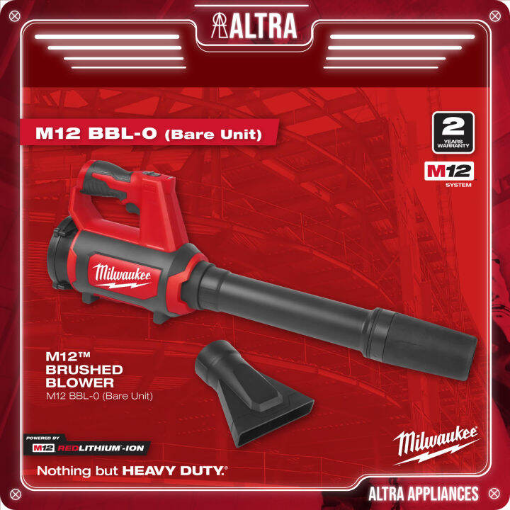 Milwaukee M12 BBL Brushed Blower / Compact Blower / Cordless Blower ...