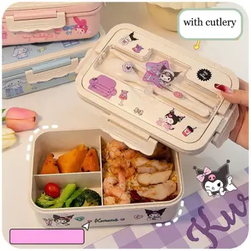 Kawaii Bento Box Cute Leakproof Stackable Lunch Box with Cartoon