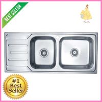 ซิงค์ฝัง 2หลุม 1ที่พักซ้าย HAFELE HERCULES 495.39.302 สเตนเลสBUILT-IN SINK HAFELE HERCULES 495.39.302 2B1LD STAINLESS STEEL **สินค้าแนะนำ**