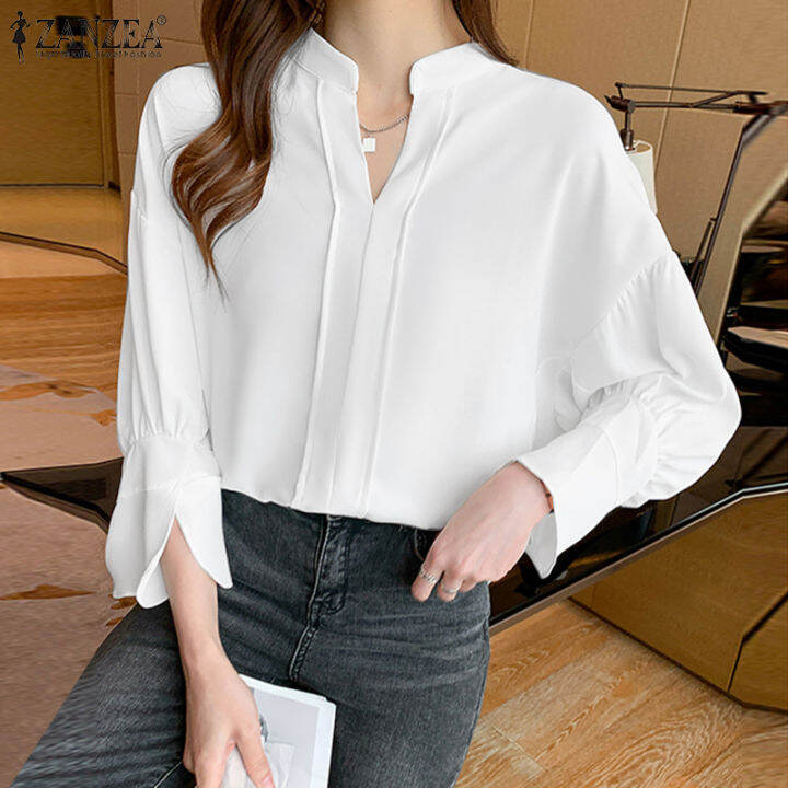 Long Sleeve Tee Shirts for Women Womens Long Sleeve Tops Women's Leisure  V-Neck Long Sleeve Patchwork Loose Fit Shirt Blouse Tops Sweatshirt for  Women