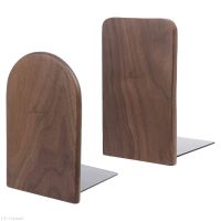 Walnut Wood Book Stand Desktop Organizer Desktop Office Home Bookends Book Ends Stand Holder Shelf 13x8cm