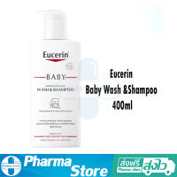 ครีมอาบน้ำ สระผม วอช แอนด์ แชมพู สูตรอ่อนโยน ยูเซอริน เบบี้ Eucerin Baby wash and Shampoo 400 ml.