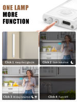 ไฟตู้ LED พร้อม Motion Sensor เปิดปิดอัตโนมัติไร้สาย USB ชาร์จไฟกลางคืนสำหรับตู้เสื้อผ้าตู้ครัวและที่เก็บของ