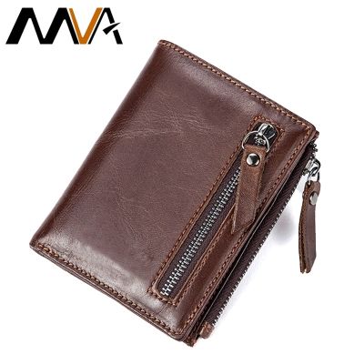 （Layor wallet）  MVA ผู้ชายกระเป๋าสตางค์กระเป๋าสตางค์หนังแท้สำหรับผู้ถือบัตรเครดิตซิปกระเป๋าสตางค์ขนาดเล็กผู้ชายหนังกระเป๋าสตางค์สั้นบางกระเป๋าเงินเหรียญผู้ชาย604