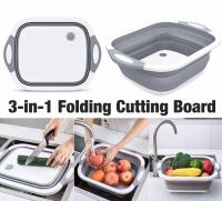 เขียงซิลิโคนเอนกประสงค์ พับเก็บได้ ใช้งานได้ 3 ระดับ 3-in-1 Folding Cutting Board