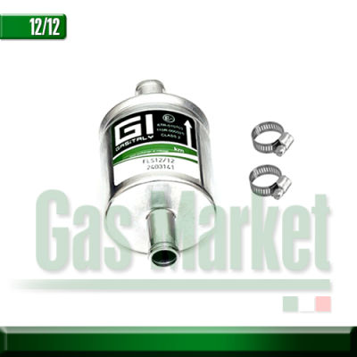 GI Gas Filter with Clamps- กรองแก๊ส Gi LPG/NGV ขนาด 12*12 มม และ เข็มขัด 2 ชิ้น