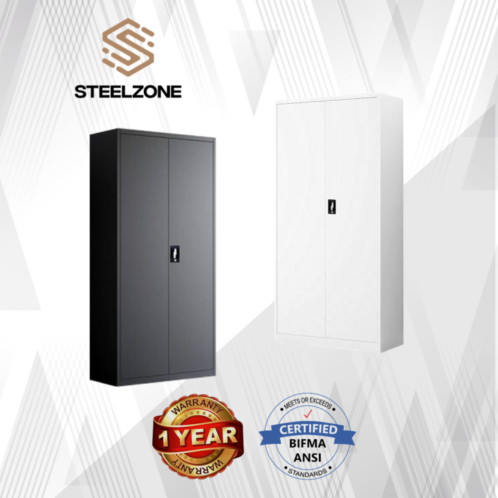 SteelZone H802 Two Door Full Height Steel Swing Door Filing Cabinet ...