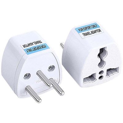 1pcs Universal CN AU EU US UK to Israel Power Plug Adapter European Israel Travel Adapter Plug Converter 10A 250V White Electrical Connectors