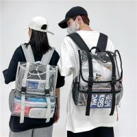 [COD] Cross-border environmentally friendly pvc transparent backpack waterproof student bag jelly