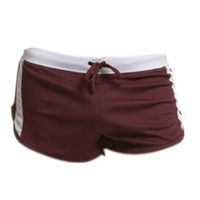 S Code Sexy Mens Underwear Boxer Trunks Shorts Pants Jogging Sports Briefs Wine red