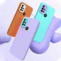 [Phone case]กล้องเลนส์ป้องกันกรณีโทรศัพท์สำหรับ Moto G10 G20 G30 E7Power ลูกอมสีปกหลังที่อยู่อาศัยที่เรียบง่าย