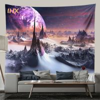 Planets Tapestry Wall Hanging Hippie Room Decor Psychedelic Galactic Space Cloth Wall Tapestry Aesthetic Bedroom Decoration Home