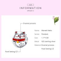 BAMOER Fashion Charm 925 Silver Fit Original celet Maneki Neko