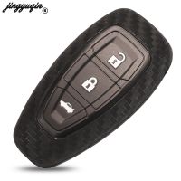 wenminr jingyuqin 2/3/4 Buttons Carbon Fiber Silicone Remote Car Key Case Cover For Ford Focus C-Max Mondeo Kuga Fiesta B-Max