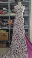 HCMVải áo dài cao cấp hoạ tiết hoa lá đều lụa mịn thumbnail