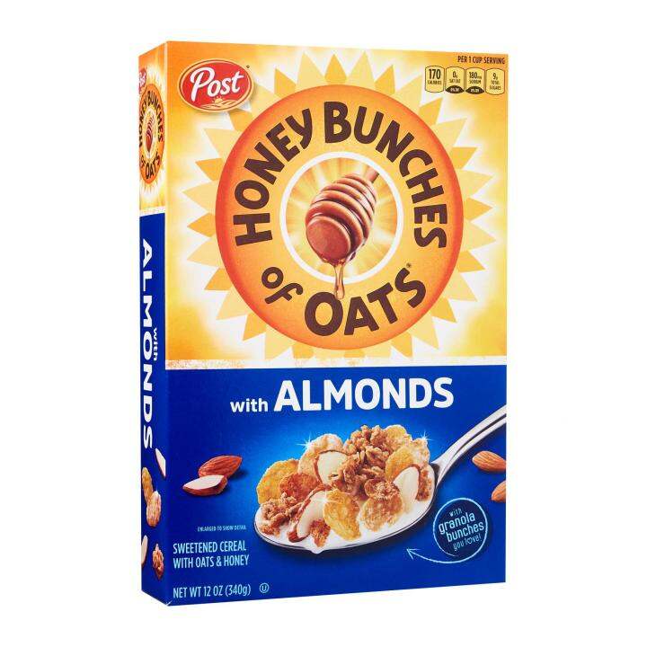 Post Honey Bunches of Oats with Almonds Whole Grain Cereal 340g Lazada