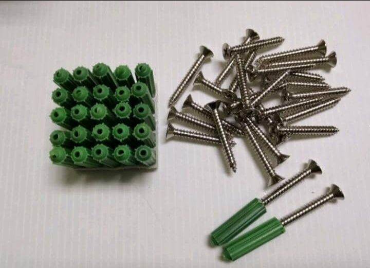 6mm Screw PVC Wall Plug with Tapping Screw Lazada