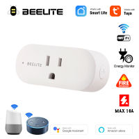 Beelite สมาร์ทเสียบสหรัฐ16A 15A WiFi ซ็อกเก็ตพลังงานการตรวจสอบเสียบจับเวลาระยะไกลซ็อกเก็ต Tuya สมาร์ทบ้าน Alexa ผู้ช่วย