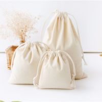 [HOT YAPJUQUI HOT] Pure Color Drawstring Cotton Linen Fabric Dust Cloth Bag Natural Burlap Hessia Candy Bags Wedding Favor Pouch Gift Jute Bags