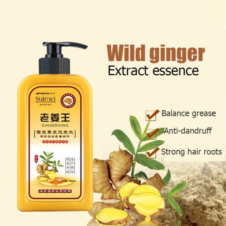 ginger king shampoo Ginger Hair Shampoo Anti Hair Lost Oil Control Enhance Hair Growth Repair