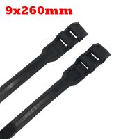 9x260mm 9*260mm 9*360mm 9x360mm Black Nylon Plastic Flat Two Double Buckle Self Locking Wire Wrap String Zip Ties Cable Tie Cable Management