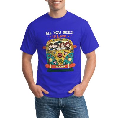 Diy Shop All You Need Is Love Peace The Rock Band Retro Hippie Mens Good Printed Tees