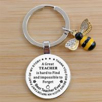 thank you teacher a great teacher key ring cute insect enamel bee keychain gift ladies men leave gift nurse teacher mentor gift