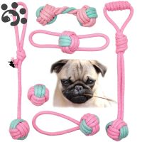 6 Packs Cotton Rope Dog Chew Toy Pet Small Dog Toy Teeth Clean Dog Chewing Ball Toy for Small Dogs Puppy Interactive Durable Toys