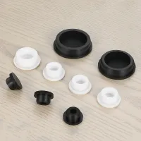 Hitam/putih sumbat lubang segel karet silikon bulat kaliber 6.8mm-161.5mm tipe T sumbat tutup ujung selimut segel