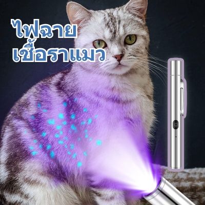 【Xmas】ไฟฉาย led ไฟฉายเชื้อราแมว ของเล่นแมว ไฟฉายเลเซอร์ Uv พร้อม Led อเนกประสงค์ ส่องเชื้อรา สามารถชาร์จได้