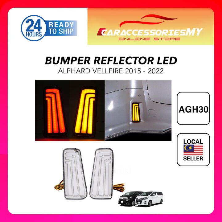 Toyota Alphard Vellfire rear bumper reflector brake light signal lamp ...