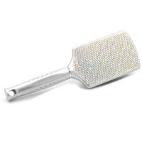 Fashion Bling Bling Crystal Rhinestones Massaging Paddle Hair Brush Diamond Brush