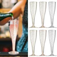 【CW】♝  10pcs 4.5OZ Disposable Cocktails Goblet Cup Wine Glasses Wedding Birthday Beverage