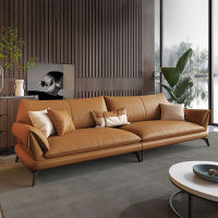 TATA HOME Revive | Emilia Sofa โซฟาหนังแท้ โซฟาหนังคุณภาพสูงสไตล์มินิมอลอิตาลี genuine leather living room Italian customize