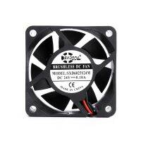 【YD】 2pcs SXDOOL  quiet silent fan 24v dc 60mm 60X60X25 mm sleeve 24V 0.10A pc cpu case cooling 6025 cooler